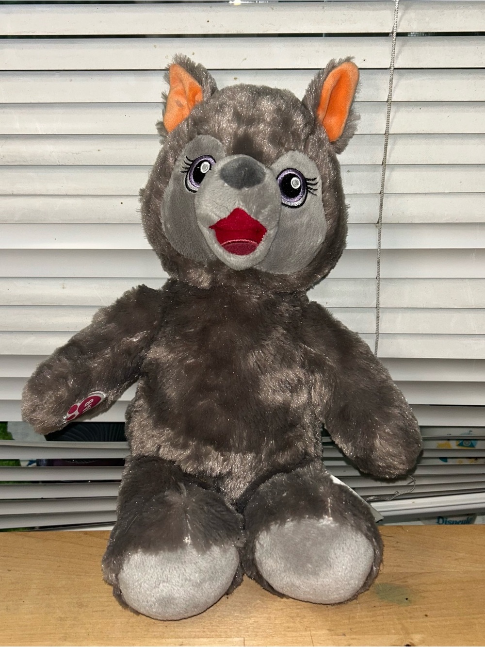 Build A Bear Wiley The Wolf Gray Plush Great Wolf Lodge BAB Stuffed Animal 16"